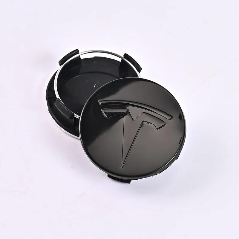 Bilklistremerke 2025 Ny Tesla 4 stk/sett 56 mm Tesla Model 3 Model Y Originale Deksel Navkapsler Senterkopper for Tesla Model Y X S