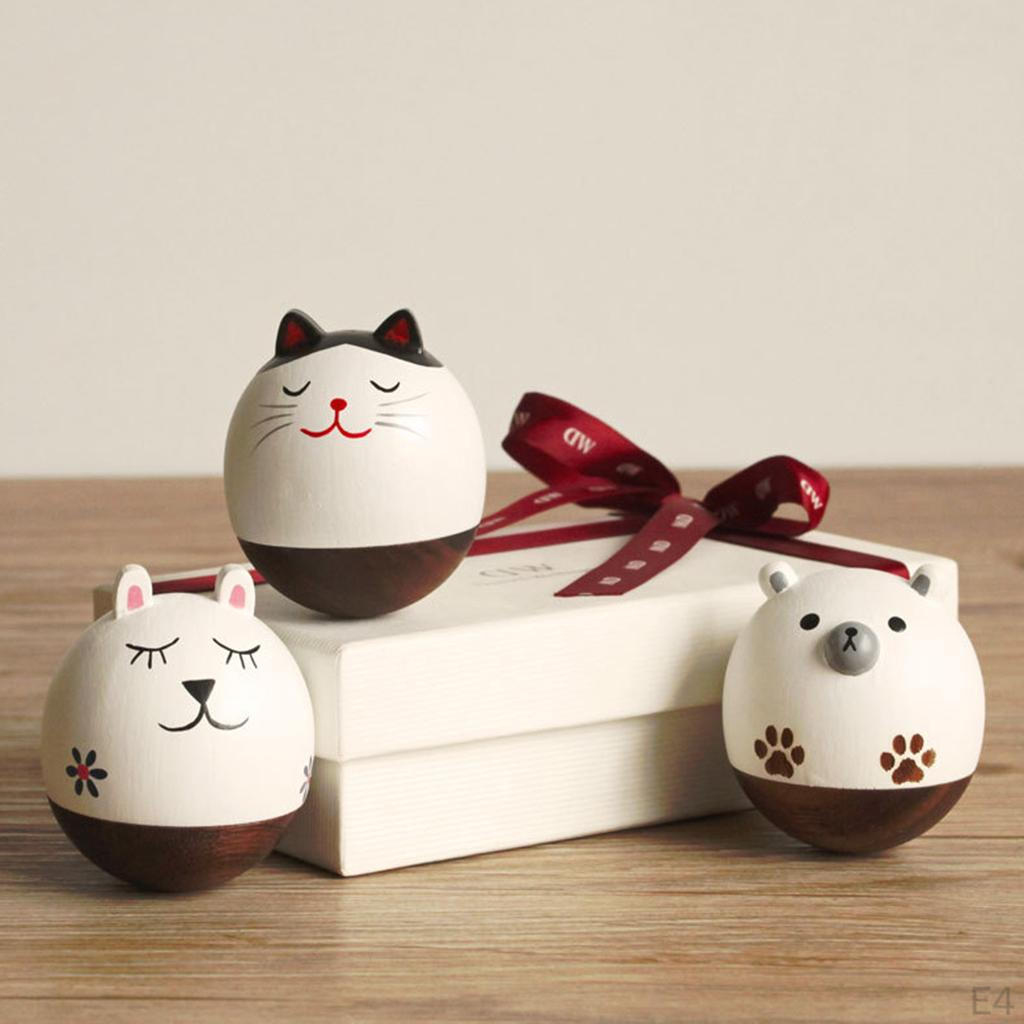 Cute Baby Figurines Statues for Home Decor, Hand- Animal Tumbler Doll Toy, Adorable