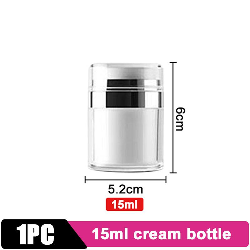 15/30/50ML Empty Airless Pump Jar Refillable Creams Gels Lotions Dispenser Travel Leak Proof Cosmetic Container Vacuum Bottle