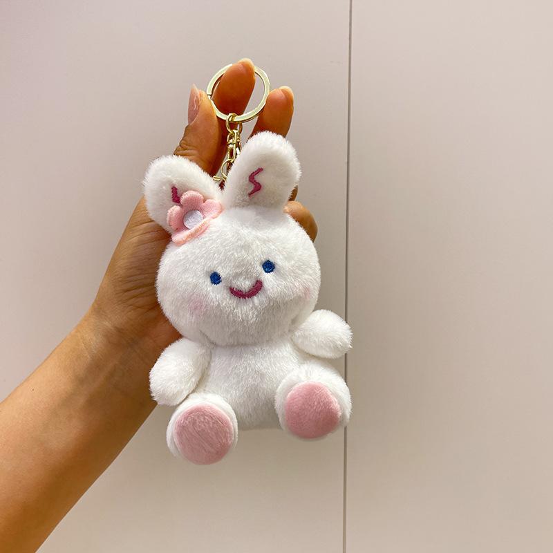 Cartoon 4-inch Pendant Keychain Atmosphere Doll Cute Rabbit Backpack Accessories Grab Machine Doll Boutique