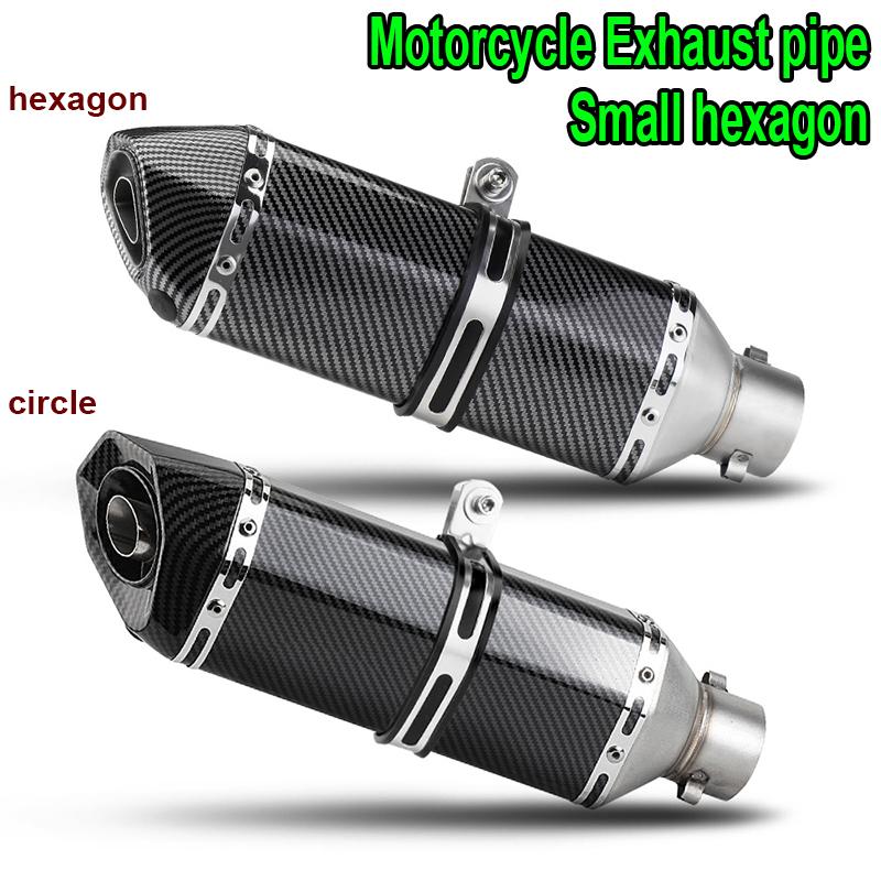 HQ Universal 51mm Motorcycle Exhaust Pipe Length 300/370/470mm Stainless Steel ninja400 R3 Z900 S1000RR MT-07 pcx160 duke390 R1