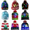 LED Christmas 3D Embroidery Image Unisex Winter Beanie Cap with Light Up Colorful LEDs for Beach & New Year