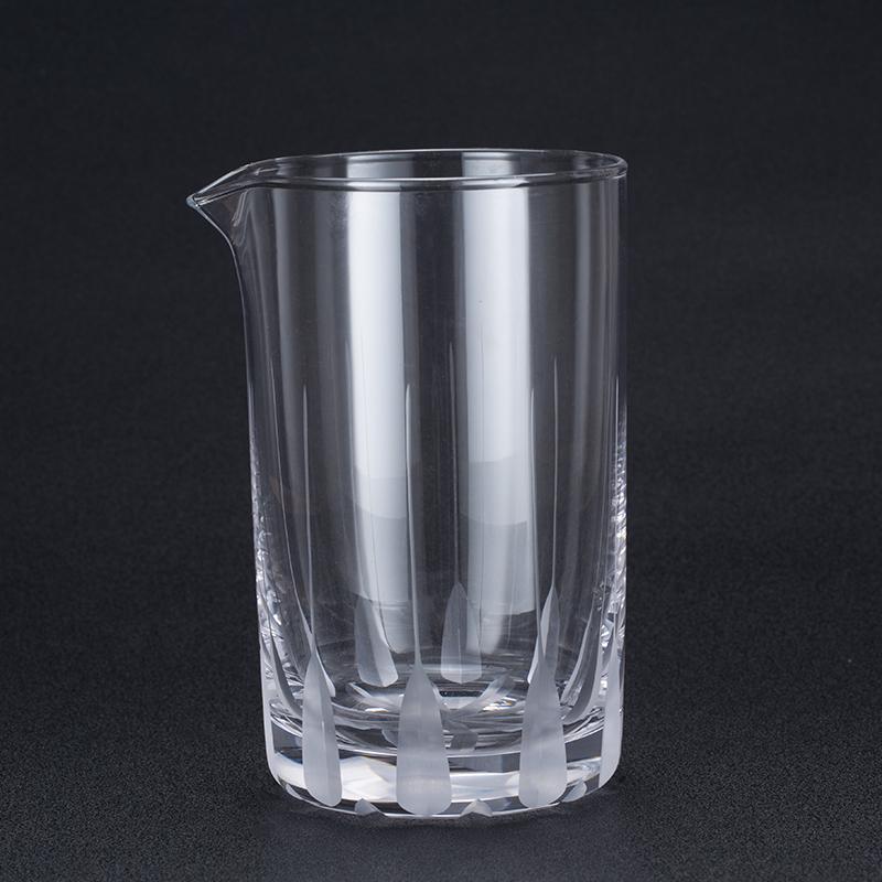 Crystal Cocktail Mixing Glass - Thick Bottom 20oz 600ml Cocktail Glass - Choice for Amateurs & Pros