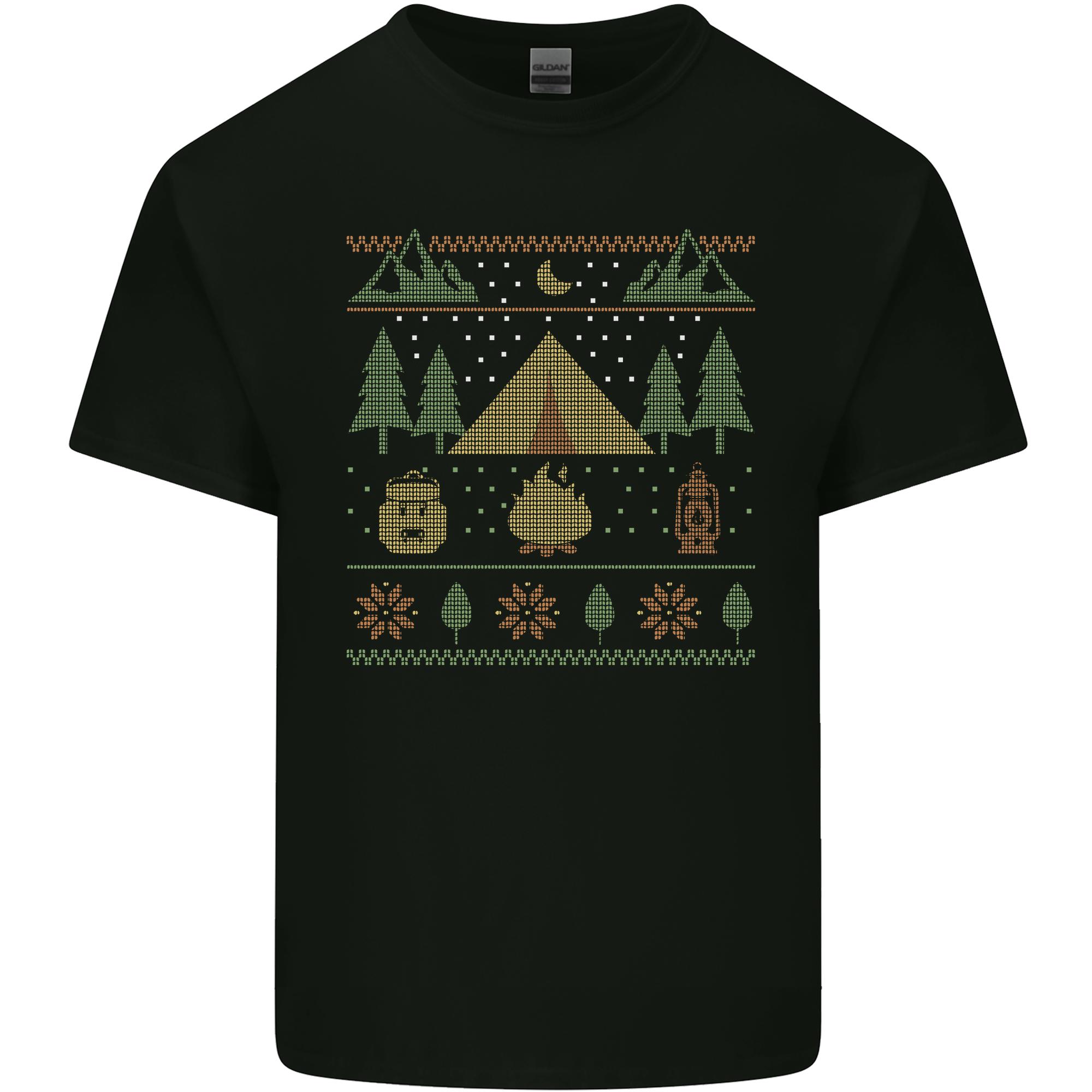 Christmas Camping Xmas Tent Funny Unisexs Light Cotton TShirt S