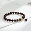 Natural Garnet Bracelet for Women, Unique Design, Gold-plated Crystal Bracelet, Gift for Girlfriend