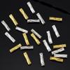 50Pcs Spacer Bead Diy Findings 2X8Mm Tube Beads For Jewelry Making Gold Plated Beads Separators For Bracelets Accessories