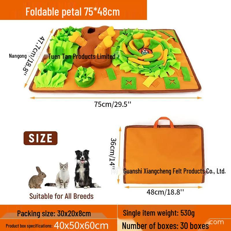 Pet Sniffing Mat: Indoor Dog & Cat Foraging Toy, Decompression Puzzle & Slow Feeder