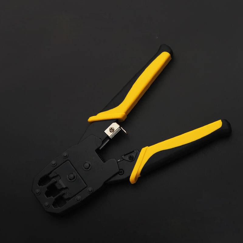 1pcs Network Terminal Clamp Network Cable Crimping Tool Multi-Function 3-in-1 Network Terminal Pliers Manual Wire Stripping Tool