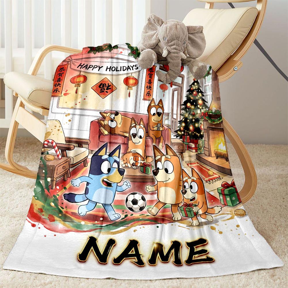 Halloween Treats Tricks Customize Text Blanket Throw Personalized Blanket Soft Warm Cozy Great for Bed Livingroom Living Room Office
