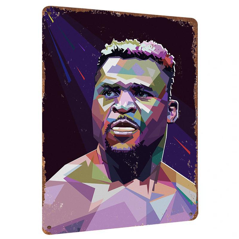 

Modern Abstract Geometric Portrait Metal Wall Art Decor for Living Room Home Decoration 20x30cm（7.8x11.8inch）