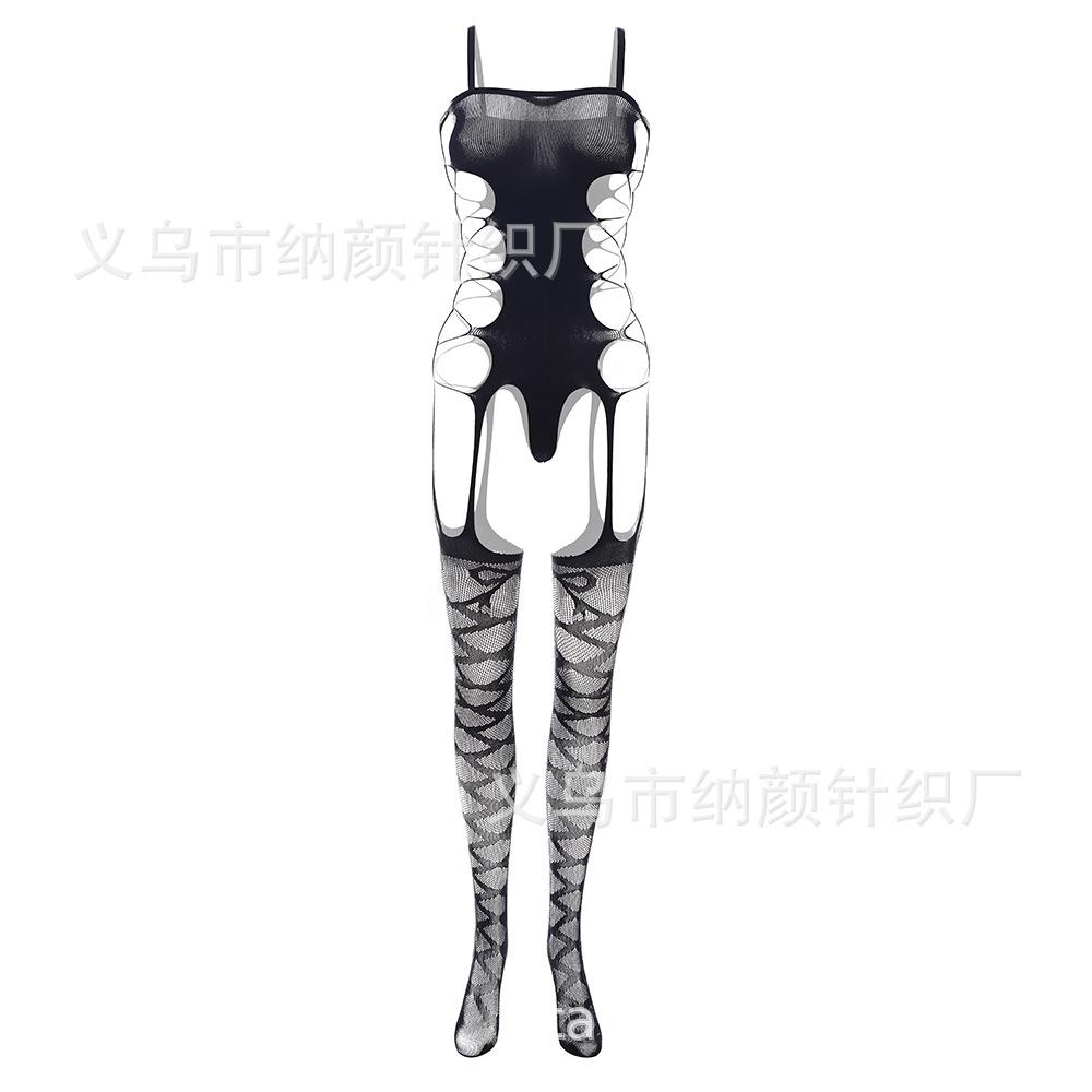 Sex Underwear Sexy Suspender Underwear One-piece Leaky Hip Mesh One-piece Mesh Stockings