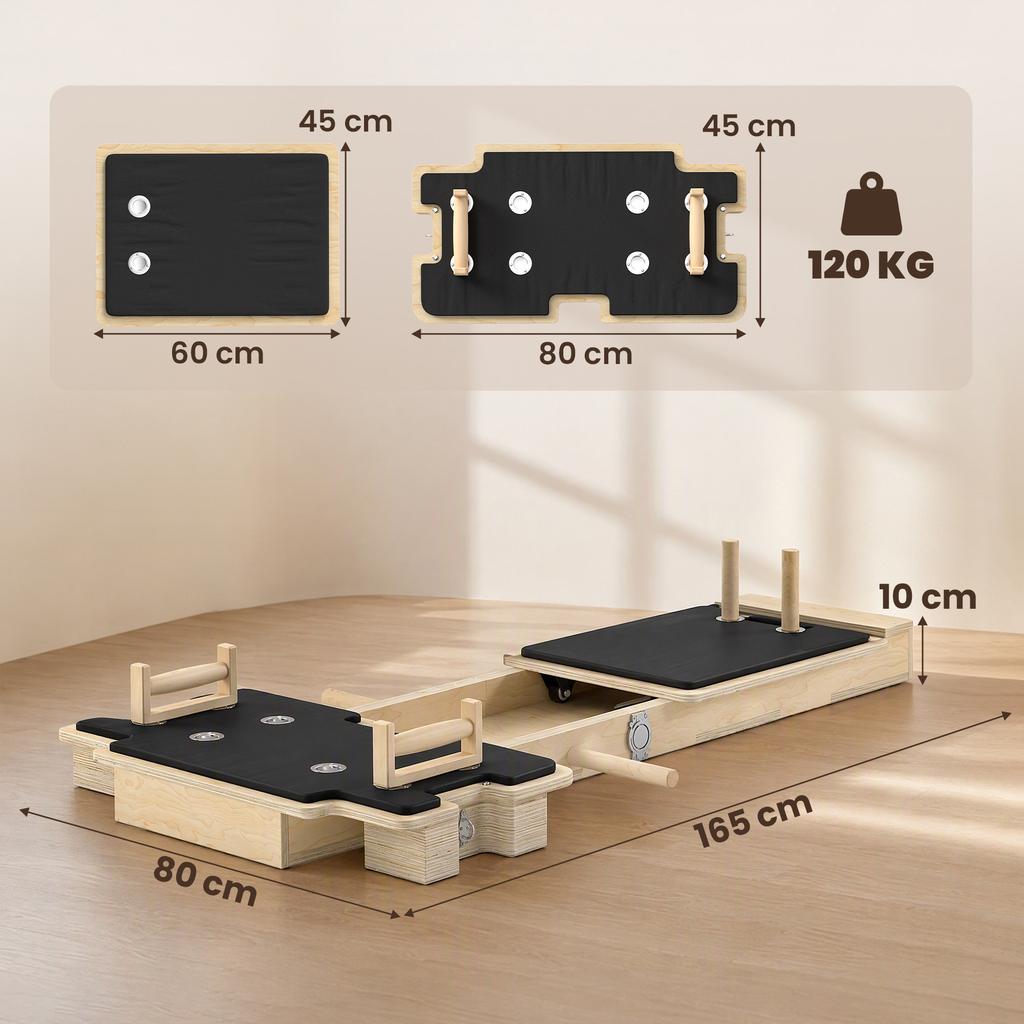 Pilates Reformer, Resistance Bands, Handles, for Home Gym