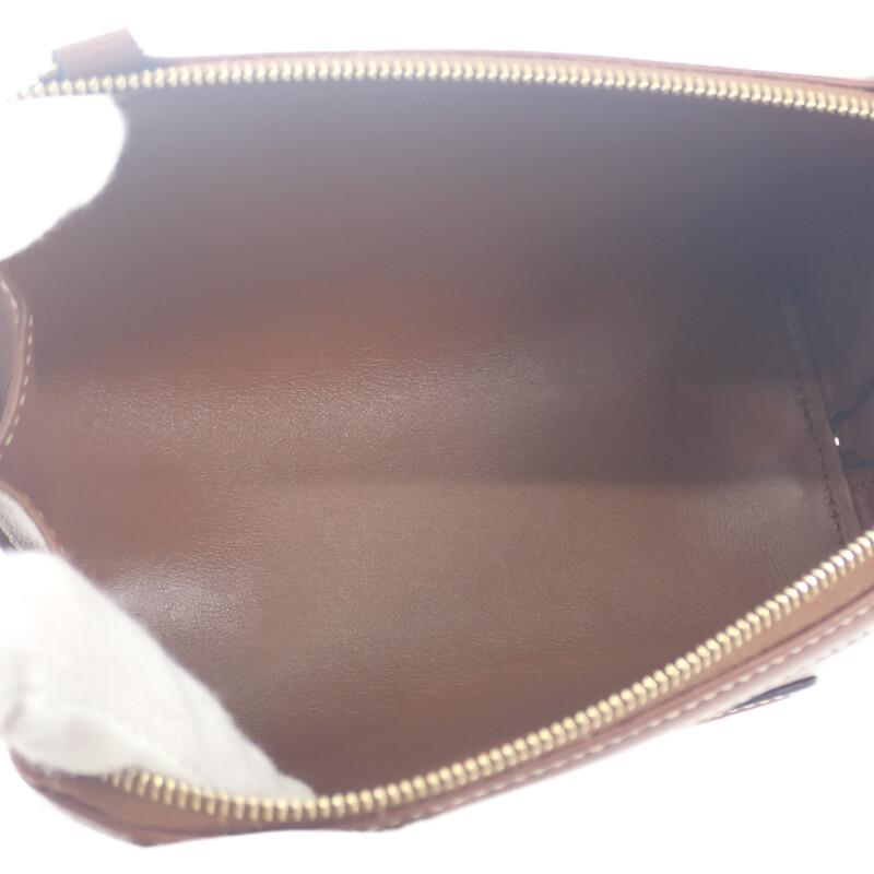 CELINE  10E383DR8.04LU Shoulder Bag Tan Calfskin Women
