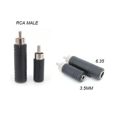 RCA Male Plug To 3.5mm 6.35mm 6.5mm Female 3Pole Stereo Female Jack Cable Connector Adapter 6.35 3.5 Audio M/F Audio Plug