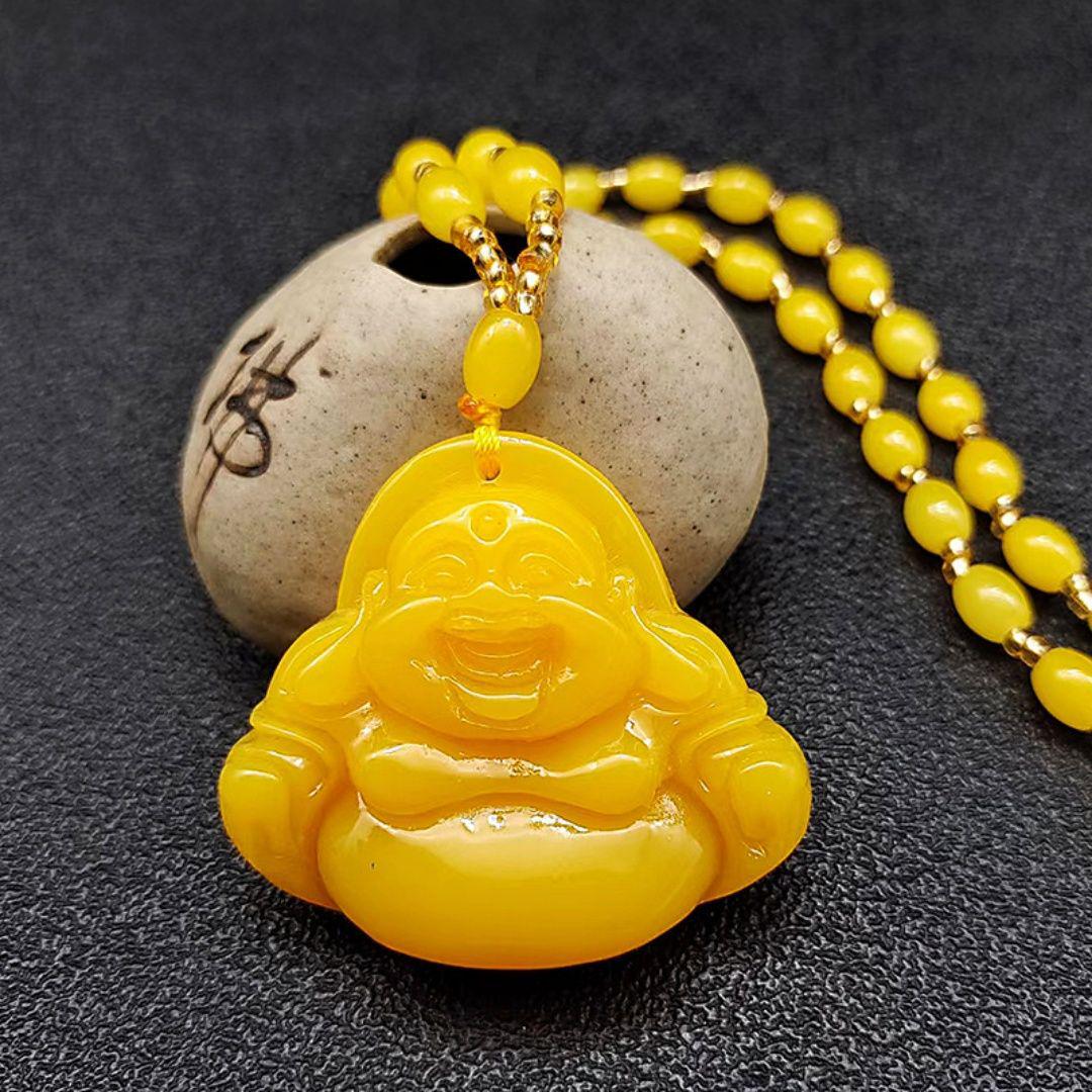 2026 Recommendation: Imitation Beeswax Maitreya Buddha, Unisex, Yellow - Ideal Gift with High-Quality, Unique Appeal