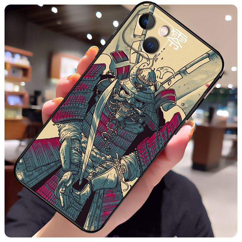 Samurai Mask Demon Case For iPhone 17 Pro Max 15 14 13 11 12 16 Pro Max mini 15 16 Plus 16e 17 Air Phone Cover