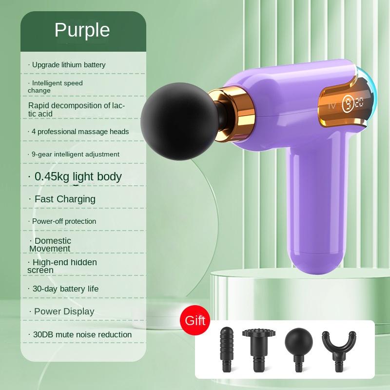 LCD Intelligent Frequency Control Fascia Gun Mini Portable Usb Whole Body Massager Electric Neck Membrane Instrument