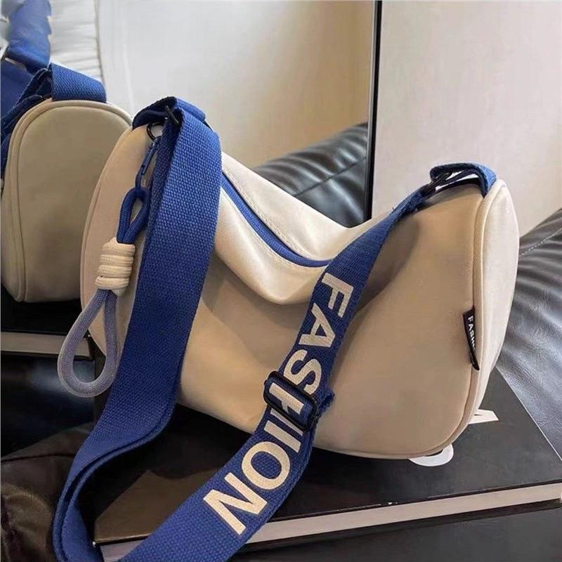 Damenmode Nylon Canvas Umhängetasche mit breitem Riemen – Vielseitig, großes Fassungsvermögen, lässiger Stil