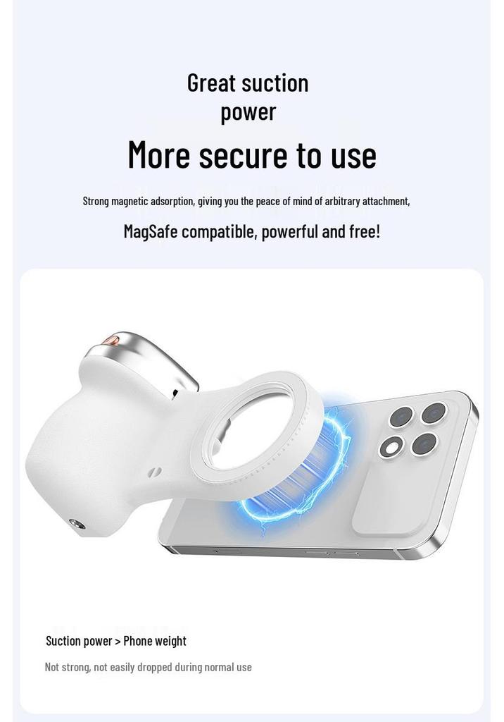 Mobile Phone Assistant: Portable Bluetooth Selfie Handle with Magnetic Fill Light