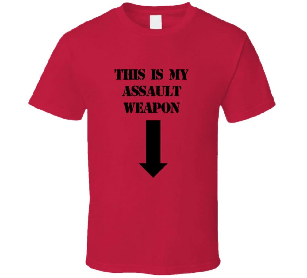 This Is My Assault Weapon = Down Arrow Funny Gift T Shirt 2XL