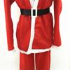 5Pcs Santa Suit for Adults Jackets,Trousers,Beard,Hat Belt Red Deluxe Santa Clauses Costume Christmas Party Cosplay