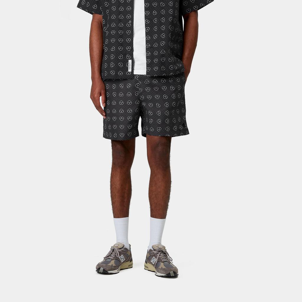 Carhartt WIP SS25 Slater Swim Trunks Comfortable Simple Patterned Swim Shorts Men Swim Trunks Black I035063-2SQ-XX