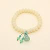 Natural White & Creamy Yellow Jade Bodhi Root Double-Strand Bracelet - New Chinese Design for Women