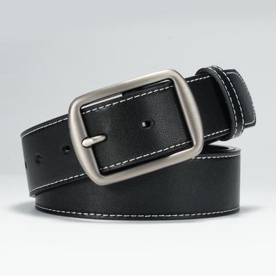 Men's Genuine Leather Belt Young Men's Pin Buckle Casual Cowhide Belt Men's Middle Aged and Young Fashionable Versatile Business Belt Men