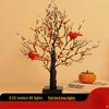 Festive LED String Lights with Red Berries and Birds - Perfect for Christmas and New Year Decorations