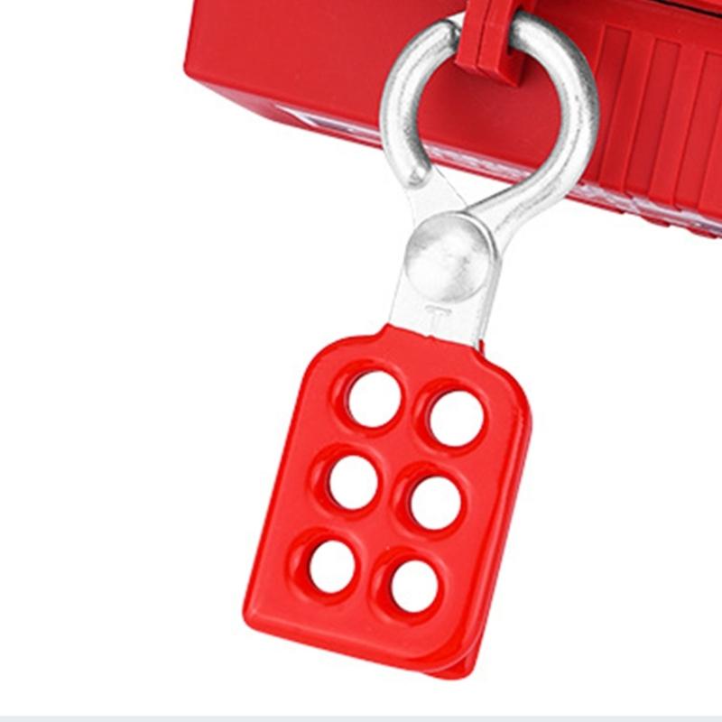 Industrial Corrosion Resistant Lockout Tagout with 6 Padlock Holes Strong Steel Lockout Hasp Upgrades For Multiple Worker