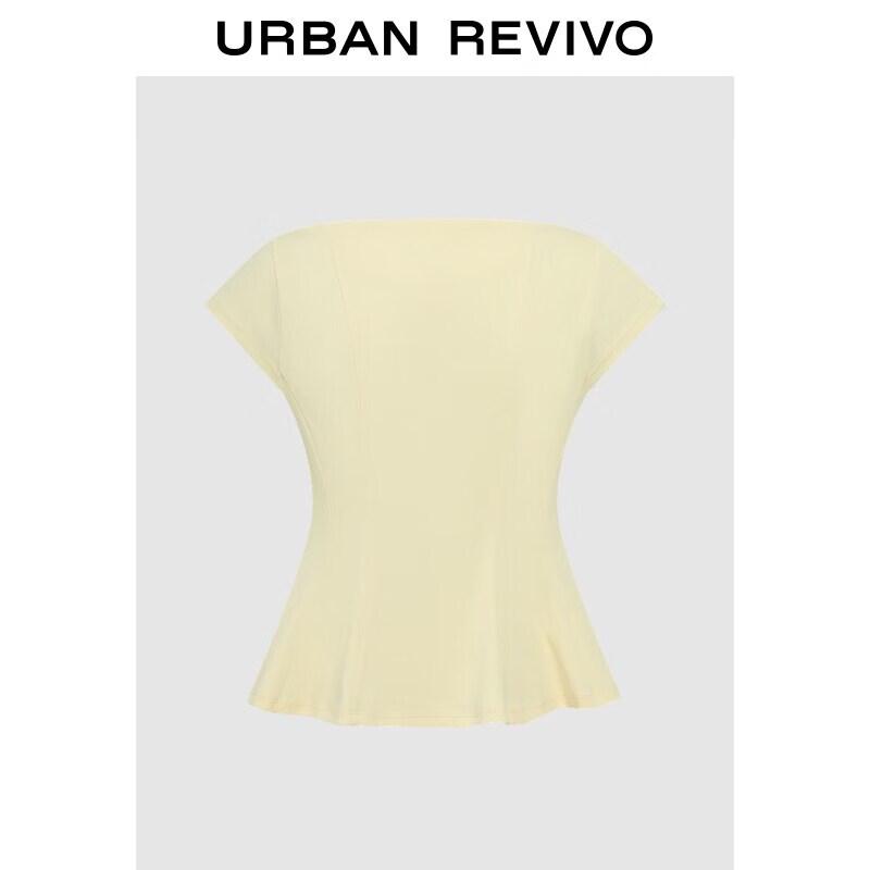 UR Women s Ruched Off-Shoulder Slim Fit Cropped T-Shirt S