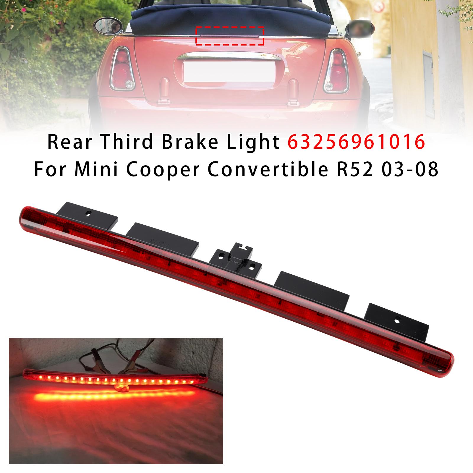 

Rear Third Brake Light 63256961016 For Mini Cooper Convertible R52 03-08 Red