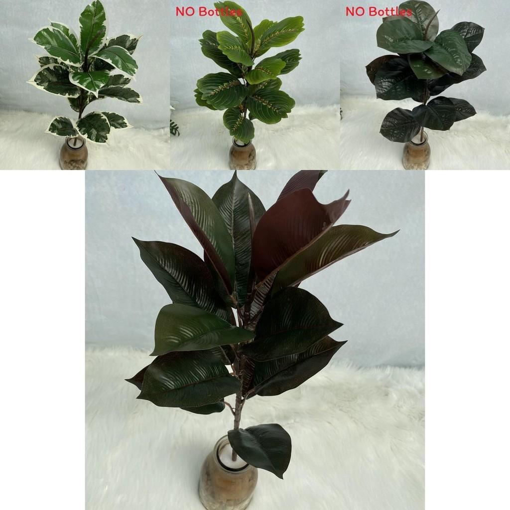Pianta Realistica Fogliame Ficus Elastica Artificiale Decorazione Casa Matrimonio Ufficio