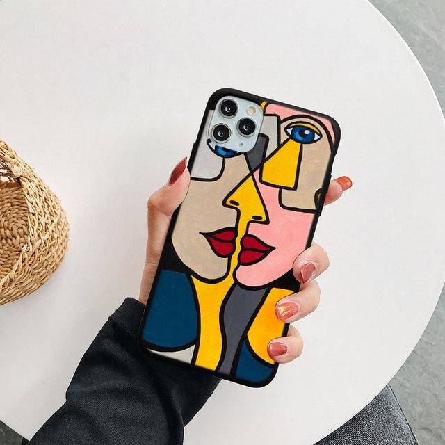 Picasso Abstract Art Painting Phone Case For Iphone 11 12 13 14 Pro Xs Max Mini 8 7 6 6s Plus X Se 3 2022 2020 Xr Silicone Cover