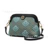 Leather Chinese style printed messenger bag 2026 new fashion women's shoulder bag Chinese style cowhide bag