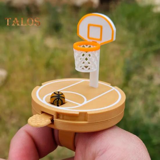 Fingertip Basketball Court Mini Toy Portable Pitching Device 3D Printed BPA-Free Fun Game for Travel Hiking