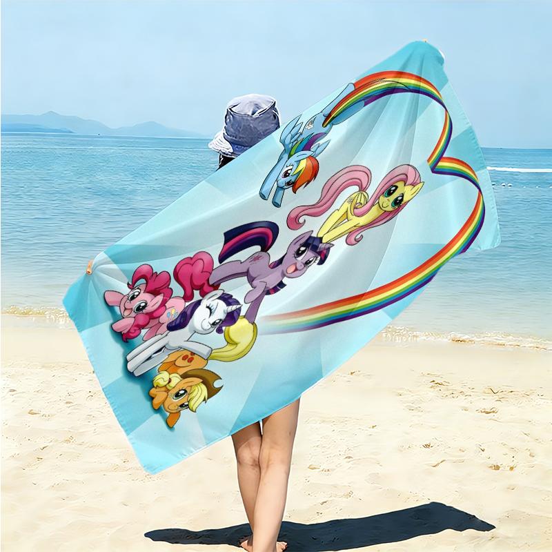 1Pc Little Pony Friendship Beach Towel Microfiber Beach Towel Thin Absorbent For Beach Swimming Yoga Bath Sports 0917126