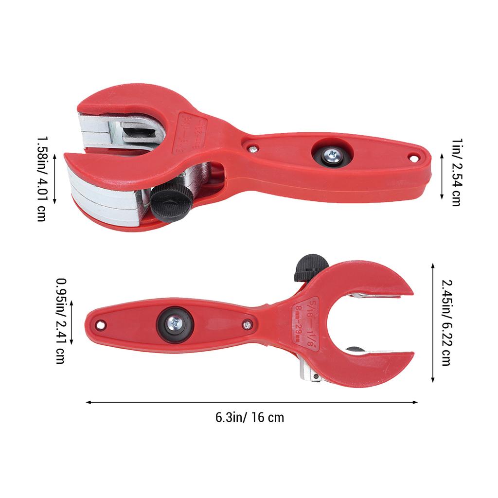 2 In 1 Close Quarters Tube Compact Cutter Portable Tool 8-29mm Ratcheting Tubing Cutter for Cutting Copper PVC Soft Metal Pipes