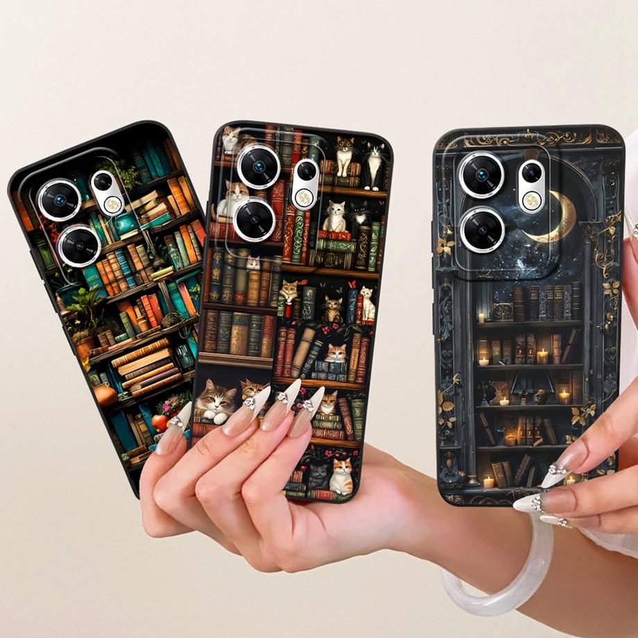 Fashion Painting Phone Case For Infinix Zero 30 4G 5G Zero X Neo X Pro Funda Soft Matte Silicone Bow Pattern Cartoon Cat Cover