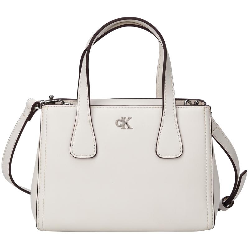 

Calvin Klein Elegant Commuter Brand Letter Design Tote Bag Shopping Bag Women Tote Moonlight-White 4F3520G-4LX Basic Set (Bag)