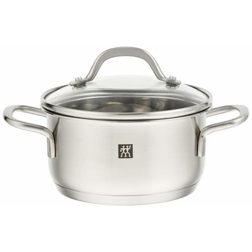 ZWILLING Pico Stew Pot, 14cm, 1L, Stainless Steel, Induction Compatible, Small, with Glass Lid [Official Japanese Product] 66652-140