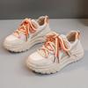 Women'S Sneakers Autumn Height Increasing Breathable Thick Soled Mesh White Shoes Wear-Resistant Lace Up Casual Sports Shoes