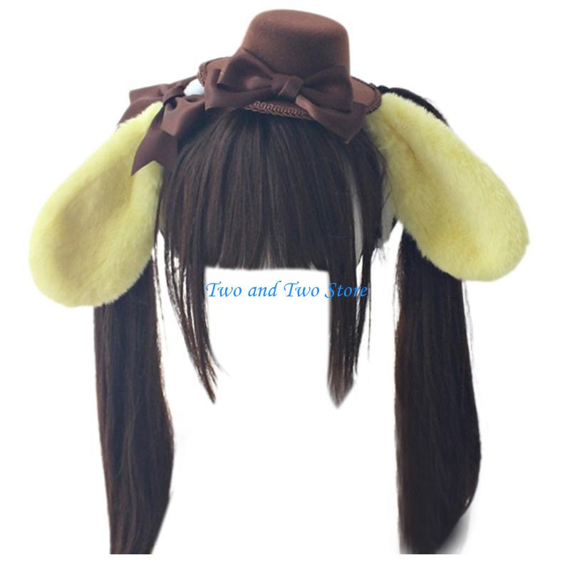 HX6F Animal Ears Plush Headband Girls Animation Party Props Halloween Costume Hat