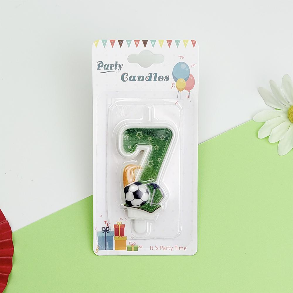 

Green Football Numbers 0-9 Candle Happy Birthday Boys Ball Baking Candles Creative Sports BallParty Decoration minnie mouse NONE
