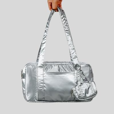 Casual Gloss Cylinder Handbag Female Niche Design Lightweight Sports Wind Nylon Shoulder Bag