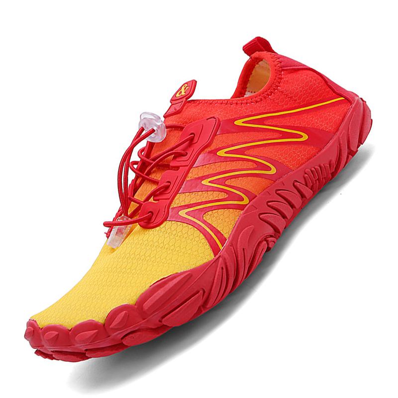 

Быстросохнущие аквашузы Нескользящие носки для водных видов спорта Кроссовки Легкая обувь для пляжа, брода, плавания для мужчин и женщин 35 красный