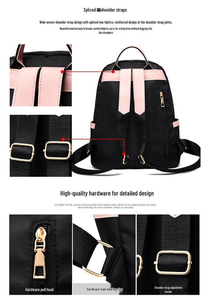 Women's Korean Style Large Capacity Double Shoulder Backpack - Casual, Stylish, Versatile Travel Bag for Students