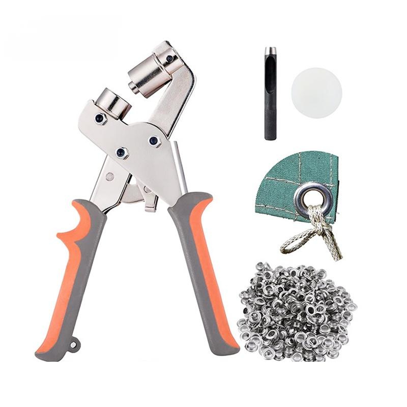 Handheld Hole Punch Eyelet Installation Tool 10mm Grommet Eyelet Plier Kit Metal Air Hole Rivet Plier for DIY Sewing & Crafting