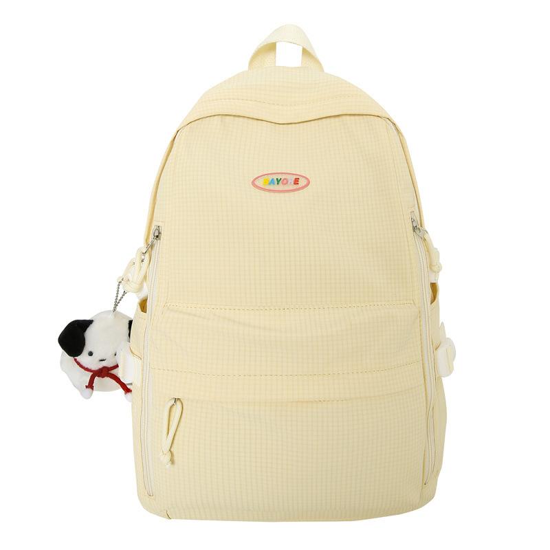 Corduroy Schoolbag Solid Color Student Backpack For Men And Women