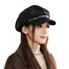 Korean Versatile Chain Beret Women Autumn and Winter British Style Windproof Octagonal Hat Outdoor Travel Retro Painter Hat